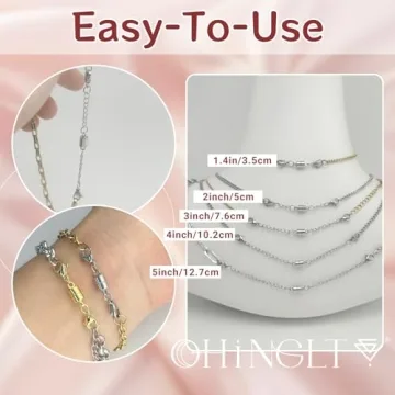 OHINGLT Magnetic Necklace Extenders for Effortless Styling