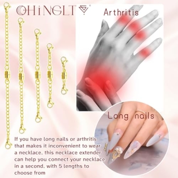 OHINGLT Magnetic Necklace Extenders for Effortless Styling