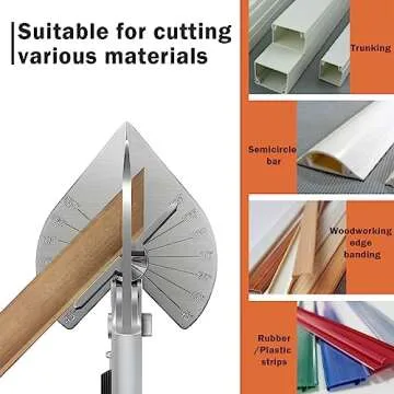 Versatile Multi-Angle Miter Shear Cutter for Precision Cutting: 45-135 Degree Adjustable, Perfect for Soft Wood, Plastic, PVC, Crafts, Molding, Trunking - Easy Use & Quick Accurate Cuts