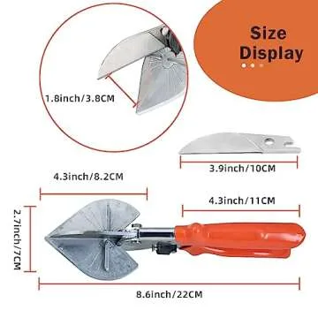 Versatile Multi-Angle Miter Shear Cutter for Precision Cutting: 45-135 Degree Adjustable, Perfect for Soft Wood, Plastic, PVC, Crafts, Molding, Trunking - Easy Use & Quick Accurate Cuts