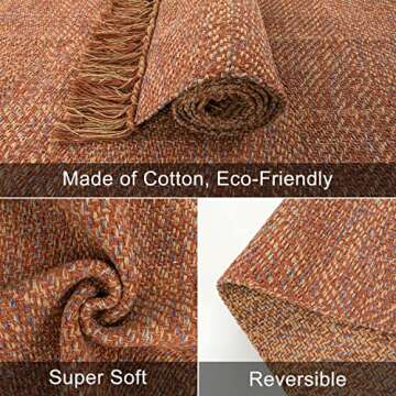 Collive Kitchen Runner Rug - Washable Hand-Woven Charm