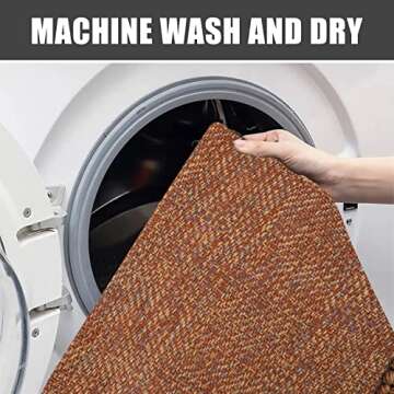 Collive Kitchen Runner Rug - Washable Hand-Woven Charm