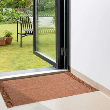 Collive Kitchen Runner Rug - Washable Hand-Woven Charm