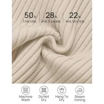 ZESICA Women's Long Sleeve Crewneck Shirts Spring Knit Sweater Slim Fitted Casual Basic Tee Tops,Almond,Small