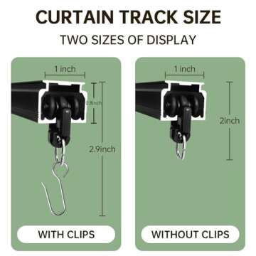 MaKefeile Ceiling Curtain Tracks Ceiling Mounted Heavy-Duty Curtains Rails Room Divider Curtain Trac...