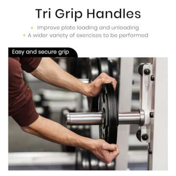 LIONSCOOL 2-Inch Rubber Coated Olympic Grip Plate in Pairs or Single for Strength Training, Weightlifting and Bodybuilding, 2.5-45LBS, One Year Warranty (2.5LB PAIR)