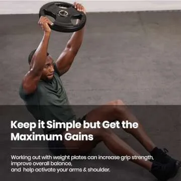 LIONSCOOL 2-Inch Rubber Coated Olympic Grip Plate in Pairs or Single for Strength Training, Weightlifting and Bodybuilding, 2.5-45LBS, One Year Warranty (2.5LB PAIR)