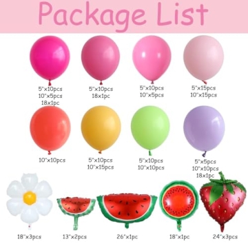 Fruit Balloon Garland Arch Kit - 153Pcs for Parties