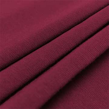 BLACKMYTH Women Cute Tees Graphic Funny Tshirts Wine Red Large