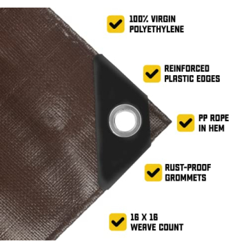 Extreme Heavy Duty Core Tarp Cover 20 Mil Waterproof Durable