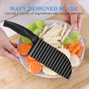 YukaBa Crinkle Potato Cutter Stainless Steel 11.8" Slicer
