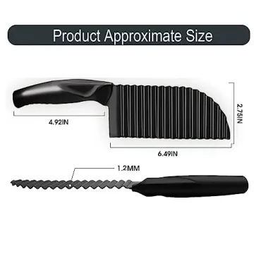 YukaBa Crinkle Potato Cutter Stainless Steel 11.8" Slicer