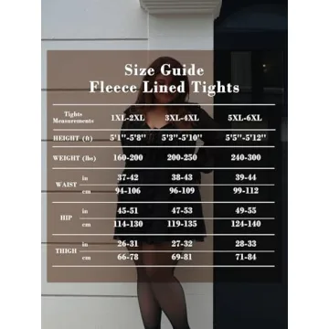 HONENNA Plus Size Fleece Lined Winter Tights for Women