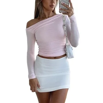 TDY-YYDS Women Slim Fit Crop Top for Y2K Style