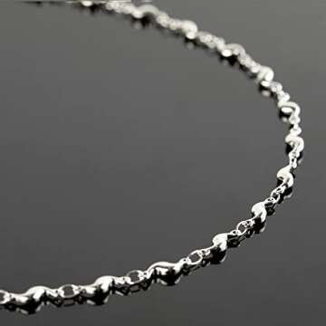UMAOKANG 16.4 Feet Stainless Steel Jewelry Making Chain, Silver Necklace Bracelet Chain for Women Jewelry DIY Chain Bulks