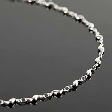 UMAOKANG 16.4 Feet Stainless Steel Jewelry Making Chain, Silver Necklace Bracelet Chain for Women Jewelry DIY Chain Bulks