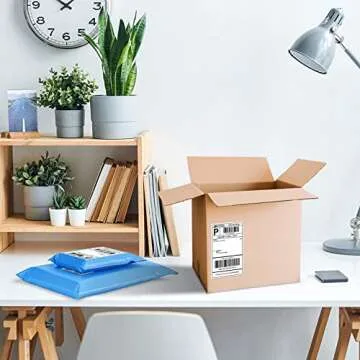 Tapsin Round Corner Half Sheet 8.5" x5.5" Mailing Labels Matte Blank White Self Adhesive Shipping Labels for Laser and Ink Jet Printers 200 Labels (100 Sheets)