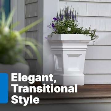 Step2 Atherton Square Planter, Large Planters for Outdoor Plants, Gardening and Flower Pot for Patio...