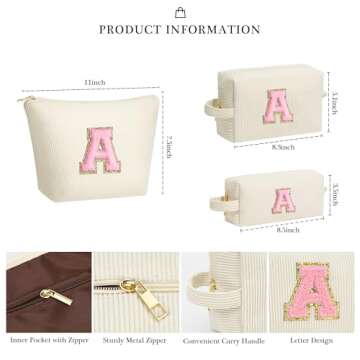 YOOLIFE Personalized Gifts Makeup Bag - Gifts for Women Girl Make Up Bag Makeup Pouch Travel Cosmeti...