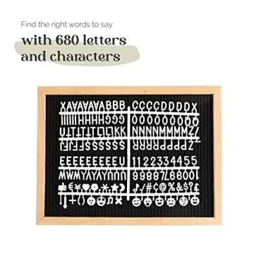TrendArti Felt Letter Board with 680 Letters & Custom Messages