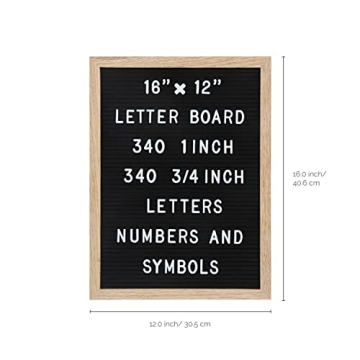 TrendArti Felt Letter Board with 680 Letters & Custom Messages