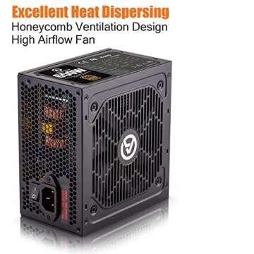 ARESGAME 650W 80+ Bronze Certified Gaming Power Supply