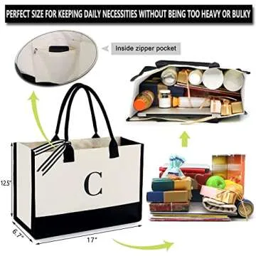 BeeGreen Personalized Canvas Tote Bag for Stylish Gifting