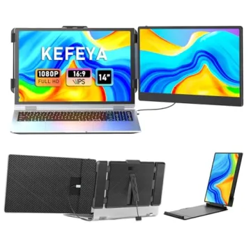KEFEYA 14" FHD Laptop Screen Extender - Dual Monitor Setup