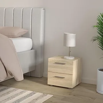 Tvilum 2 Drawer Nightstand for Stylish Bedroom Storage