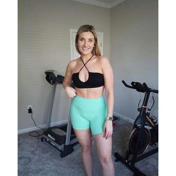 Aoxjox Women's Workout Sports Bras Jamie Deep V Fitness Backless Padded Training Gym Bra Yoga Crop Tank Top (Black, Medium)