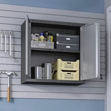 Durable Stylish Secure Floating Garage Storage Cabinet