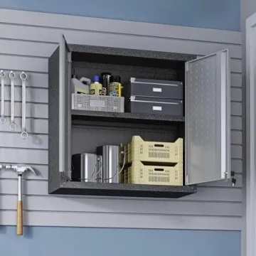 Durable Stylish Secure Floating Garage Storage Cabinet
