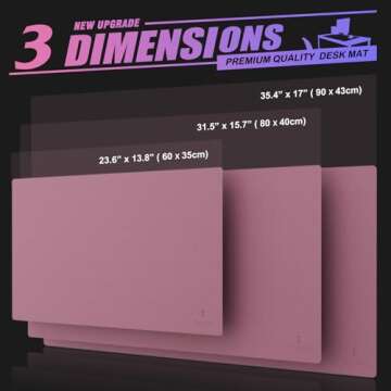 K KNODEL Large Leather Desk Mat for Office and Home Use