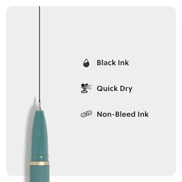 U Brands Catalina Felt Tip Pens, Set of 3, Soft Dye Colors and Soft Touch Finish, Medium (0.7 mm) Point, Black Ink