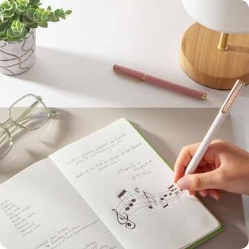 U Brands Catalina Felt Tip Pens, Set of 3, Soft Dye Colors and Soft Touch Finish, Medium (0.7 mm) Point, Black Ink