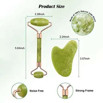 ZUKIMM Jade Roller & Gua Sha Set for Youthful Skin