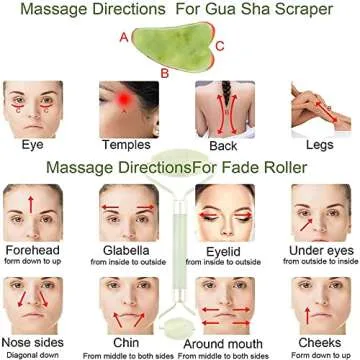 ZUKIMM Jade Roller & Gua Sha Set for Youthful Skin