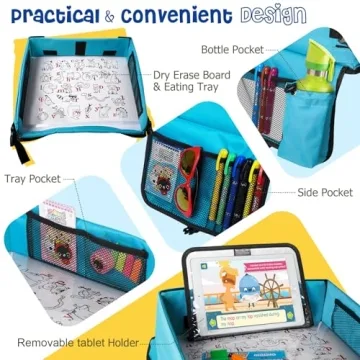 BUENAVO Kids Travel Tray for Organized Fun in the Car