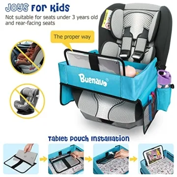 BUENAVO Kids Travel Tray for Organized Fun in the Car