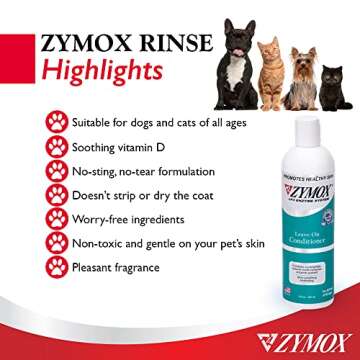 PET KING BRANDS Zymox Leave On Conditioner for Pets, 12 fl oz