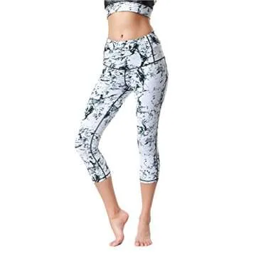 Dragon Fit High Waist Compression Yoga Pants - White Capri