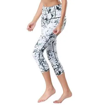 Dragon Fit High Waist Compression Yoga Pants - White Capri