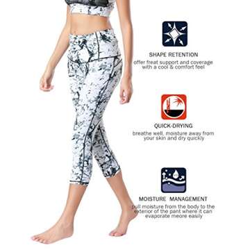 Dragon Fit High Waist Compression Yoga Pants - White Capri