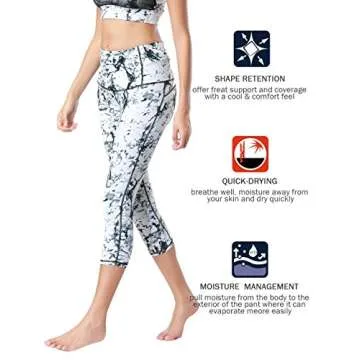 Dragon Fit High Waist Compression Yoga Pants - White Capri