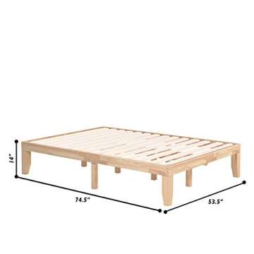 Giantex 14-Inch Full Wood Platform Bed Frame - Minimalist Design, Heavy Duty Slats, Easy Assembly