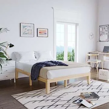 Giantex 14-Inch Full Wood Platform Bed Frame - Minimalist Style