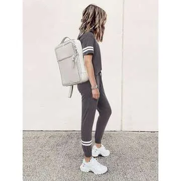 MASCOMODA Womens Two Piece Outfits 2024 Summer Short Sleeve Quarter Zip Pullover Tops Jogger Pants Tracksuit Loungewear Set(Dark Grey,Small)