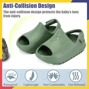 Toddler Anti-Slip Slides Summer Sandals for Kids