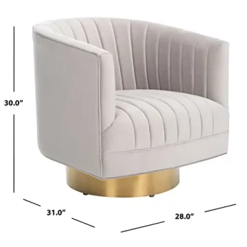 Elegant SAFAVIEH Couture Josephine Swivel Barrel Chair