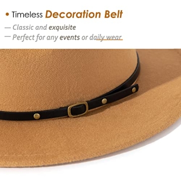 Stylish Lisianthus Women Fedora Hat in Camel for All Occasions